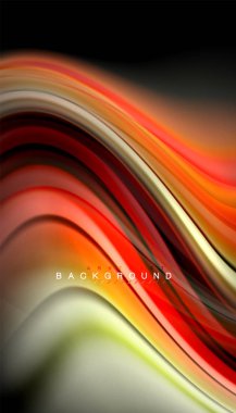 Sıvı renk arka plan, siyah, renkli mermer veya plastik dalga doku zemin, çok renkli şablonu için iş veya teknoloji sunu veya web broşür kapak üzerinde sıvı tasarım bükülmüş