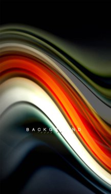 Sıvı renk arka plan, siyah, renkli mermer veya plastik dalga doku zemin, çok renkli şablonu için iş veya teknoloji sunu veya web broşür kapak üzerinde sıvı tasarım bükülmüş