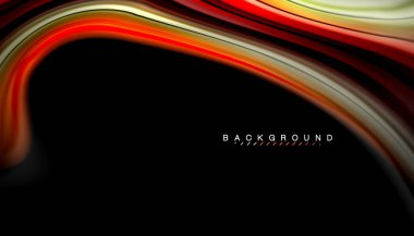 Sıvı renk arka plan, siyah, renkli mermer veya plastik dalga doku zemin, çok renkli şablonu için iş veya teknoloji sunu veya web broşür kapak üzerinde sıvı tasarım bükülmüş