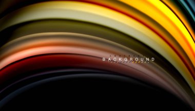 Sıvı renk arka plan, siyah, renkli mermer veya plastik dalga doku zemin, çok renkli şablonu için iş veya teknoloji sunu veya web broşür kapak üzerinde sıvı tasarım bükülmüş