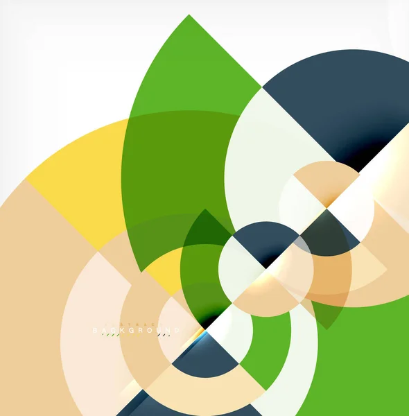Design astratto di sfondo a cerchio minimo, modello multicolore per presentazione aziendale o tecnologica o layout di copertina della brochure web, carta da parati — Vettoriale Stock