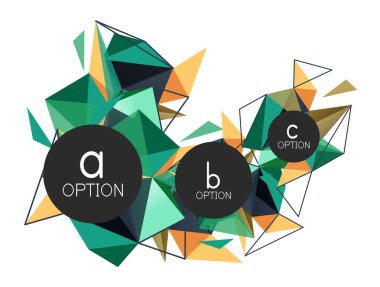 Vektör üçgen arka plan, düşük poli kavramı