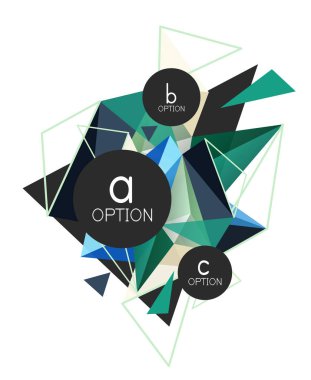 Vektör üçgen arka plan, düşük poli kavramı