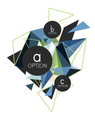 Vektör üçgen arka plan, düşük poli kavramı