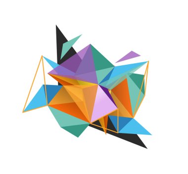 Vektör üçgen arka plan, düşük poli kavramı