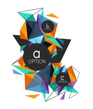 Vektör üçgen arka plan, düşük poli kavramı