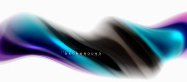 Sıvı sıvı karıştırma renkler konsepti üzerine açık gri renkli, eğri akışı, trendy soyut düzeni şablonu iş veya teknoloji sunu veya web broşür kapak için duvar kağıdı