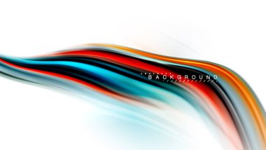 Sıvı sıvı karıştırma renkler konsepti üzerine açık gri renkli, dalga ve girdap eğrisi akışı satır, trendy soyut düzeni şablonu iş sunumu, app duvar kağıdı başlık sayfası, poster veya duvar kağıdı için