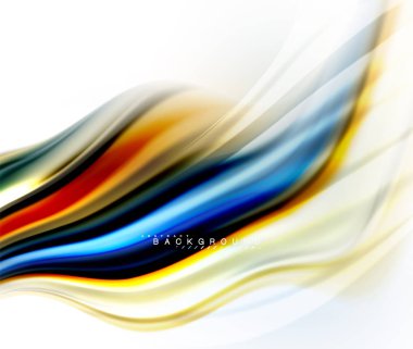 Sıvı sıvı karıştırma renkler konsepti üzerine açık gri renkli, dalga ve girdap eğrisi akışı satır, trendy soyut düzeni şablonu iş sunumu, app duvar kağıdı başlık sayfası, poster veya duvar kağıdı için