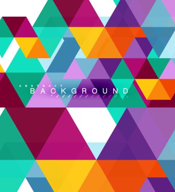 Çok renkli üçgenler arka plan, mozaik kavramı döşer.