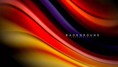 Sıvı renk arka plan, siyah, renkli mermer veya plastik dalga doku zemin, çok renkli şablonu için iş veya teknoloji sunu veya web broşür kapak üzerinde sıvı tasarım bükülmüş