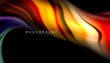 Sıvı renk arka plan, siyah, renkli mermer veya plastik dalga doku zemin, çok renkli şablonu için iş veya teknoloji sunu veya web broşür kapak üzerinde sıvı tasarım bükülmüş