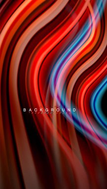 Sıvı renk arka plan, siyah, renkli mermer veya plastik dalga doku zemin, çok renkli şablonu için iş veya teknoloji sunu veya web broşür kapak üzerinde sıvı tasarım bükülmüş