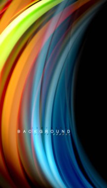 Sıvı renk arka plan, siyah, renkli mermer veya plastik dalga doku zemin, çok renkli şablonu için iş veya teknoloji sunu veya web broşür kapak üzerinde sıvı tasarım bükülmüş