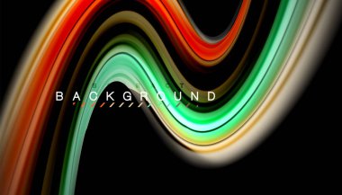 Sıvı renk arka plan, siyah, renkli mermer veya plastik dalga doku zemin, çok renkli şablonu için iş veya teknoloji sunu veya web broşür kapak üzerinde sıvı tasarım bükülmüş