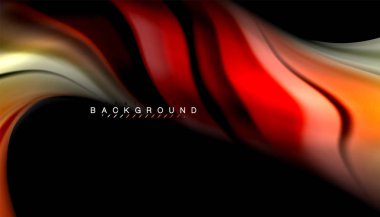 Sıvı renk arka plan, siyah, renkli mermer veya plastik dalga doku zemin, çok renkli şablonu için iş veya teknoloji sunu veya web broşür kapak üzerinde sıvı tasarım bükülmüş