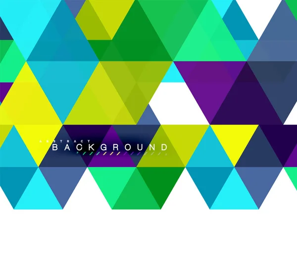 Multicolored triangles abstract background, mosaic tiles concept — Stock Vector