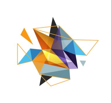 Vektör üçgen arka plan, düşük poli kavramı