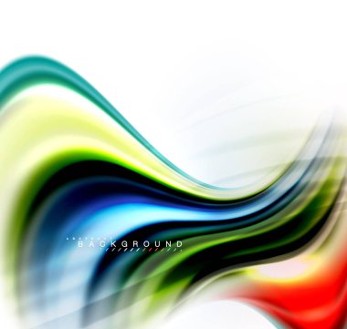 Sıvı sıvı karıştırma renkler konsepti üzerine açık gri renkli, dalga ve girdap eğrisi akışı satır, trendy soyut düzeni şablonu iş sunumu, app duvar kağıdı başlık sayfası, poster veya duvar kağıdı için