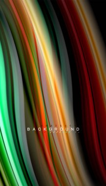 Sıvı renk arka plan, siyah, renkli mermer veya plastik dalga doku zemin, çok renkli şablonu için iş veya teknoloji sunu veya web broşür kapak üzerinde sıvı tasarım bükülmüş