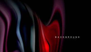 Sıvı renk arka plan, siyah, renkli mermer veya plastik dalga doku zemin, çok renkli şablonu için iş veya teknoloji sunu veya web broşür kapak üzerinde sıvı tasarım bükülmüş