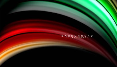 Sıvı renk arka plan, siyah, renkli mermer veya plastik dalga doku zemin, çok renkli şablonu için iş veya teknoloji sunu veya web broşür kapak üzerinde sıvı tasarım bükülmüş