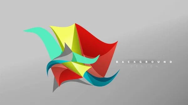 Abstrakt bakgrund - geometriska origami stil formen sammansättning, triangulära låg poly designkoncept. Färgglada trendig minimalistisk illustration — Stock vektor