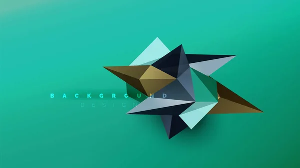 Abstrakt bakgrund - geometriska origami stil formen sammansättning, triangulära låg poly designkoncept. Färgglada trendig minimalistisk illustration — Stock vektor