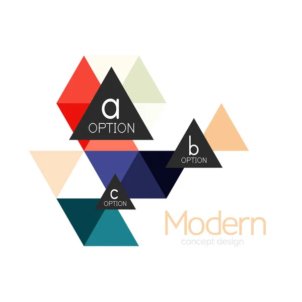 Triangel form design abstrakta verksamhet logo ikon design. Företagets logotype branding emblem idé — Stock vektor