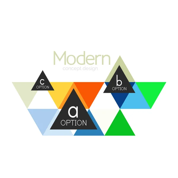 Diseño de forma triangular diseño abstracto del icono del logotipo del negocio. Idea del emblema del logotipo de la empresa — Vector de stock