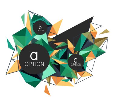 Vektör üçgen arka plan, düşük poli kavramı