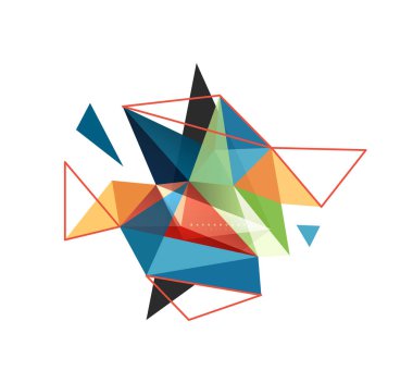 Vektör üçgen arka plan, düşük poli kavramı