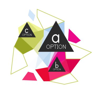 Üçgen infographics tasarım düzeni