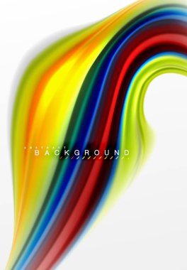 Sıvı sıvı karıştırma renkler konsepti üzerine açık gri renkli, eğri akışı, trendy soyut düzeni şablonu iş veya teknoloji sunu veya web broşür kapak için duvar kağıdı