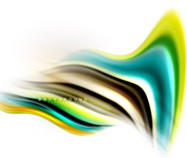 Sıvı sıvı karıştırma renkler konsepti üzerine açık gri renkli, dalga ve girdap eğrisi akışı satır, trendy soyut düzeni şablonu iş sunumu, app duvar kağıdı başlık sayfası, poster veya duvar kağıdı için