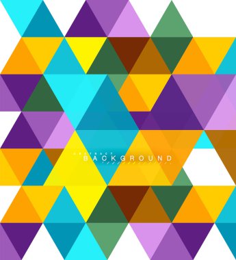 Çok renkli üçgenler arka plan, mozaik kavramı döşer.