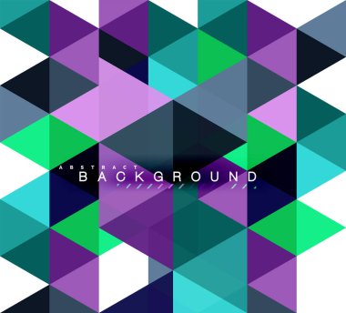 Çok renkli üçgenler arka plan, mozaik kavramı döşer.
