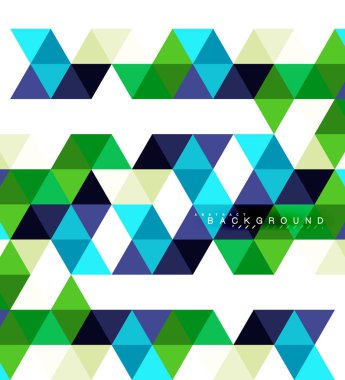 Çok renkli üçgenler arka plan, mozaik kavramı döşer.