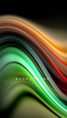 Sıvı renk arka plan, siyah, renkli mermer veya plastik dalga doku zemin, çok renkli şablonu için iş veya teknoloji sunu veya web broşür kapak üzerinde sıvı tasarım bükülmüş