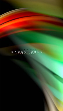 Sıvı renk arka plan, siyah, renkli mermer veya plastik dalga doku zemin, çok renkli şablonu için iş veya teknoloji sunu veya web broşür kapak üzerinde sıvı tasarım bükülmüş