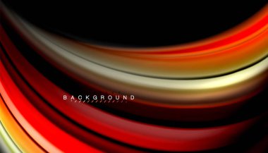 Sıvı renk arka plan, siyah, renkli mermer veya plastik dalga doku zemin, çok renkli şablonu için iş veya teknoloji sunu veya web broşür kapak üzerinde sıvı tasarım bükülmüş