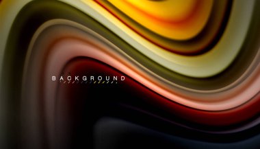 Sıvı renk arka plan, siyah, renkli mermer veya plastik dalga doku zemin, çok renkli şablonu için iş veya teknoloji sunu veya web broşür kapak üzerinde sıvı tasarım bükülmüş