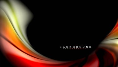 Sıvı renk arka plan, siyah, renkli mermer veya plastik dalga doku zemin, çok renkli şablonu için iş veya teknoloji sunu veya web broşür kapak üzerinde sıvı tasarım bükülmüş