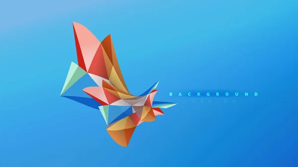 Abstrakten Hintergrund - geometrische Origami-Stil Formzusammensetzung, dreieckige Low-Poly-Design-Konzept. bunte trendige minimalistische Illustration — Stockvektor