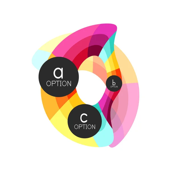 Soyut renkli geometrik seçeneği infographics tasarım şablonu örnek abc seçenekleri ile. Arka plan iş sunu veya bilgi afiş için — Stok Vektör