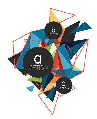 Vektör üçgen arka plan, düşük poli kavramı