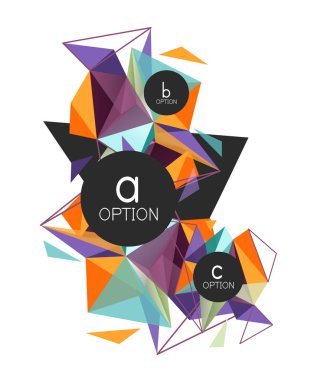 Vektör üçgen arka plan, düşük poli kavramı