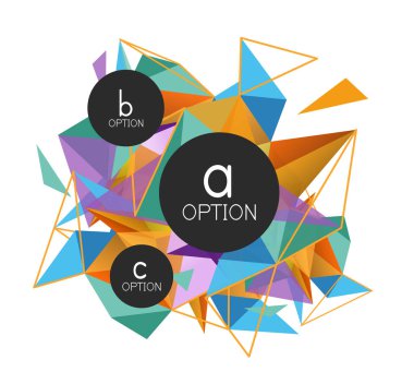 Vektör üçgen arka plan, düşük poli kavramı