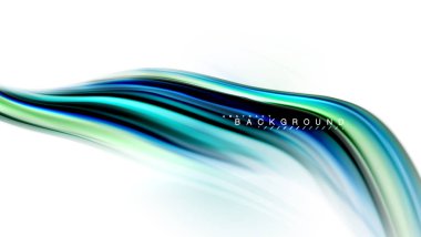 Sıvı sıvı karıştırma renkler konsepti üzerine açık gri renkli, dalga ve girdap eğrisi akışı satır, trendy soyut düzeni şablonu iş sunumu, app duvar kağıdı başlık sayfası, poster veya duvar kağıdı için