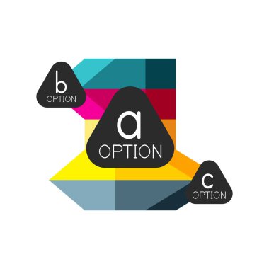 Soyut renkli geometrik seçeneği infographics tasarım şablonu örnek abc seçenekleri ile. Arka plan iş sunu veya bilgi afiş için